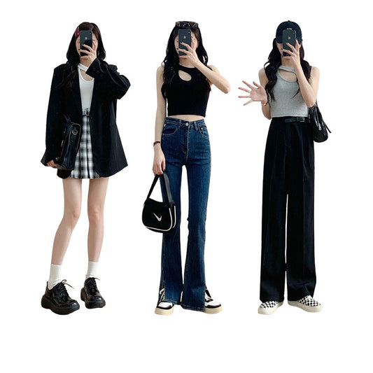 Women's Short Slim Vest Suspenders Early Spring