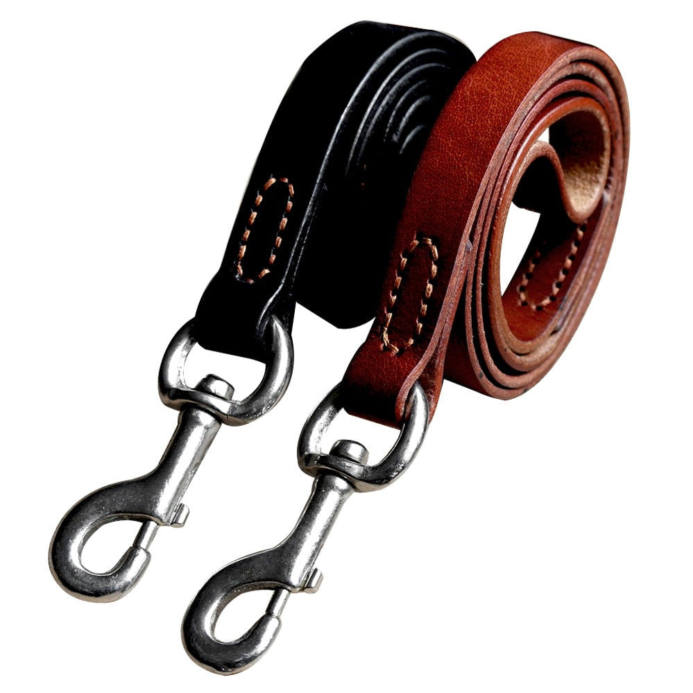 Cowhide Leash Pet Supplies For Walking Medium And Large Dogs