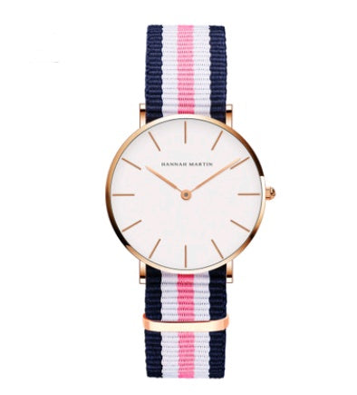 ladies simple watch waterproof Korean white belt student watch 36mm