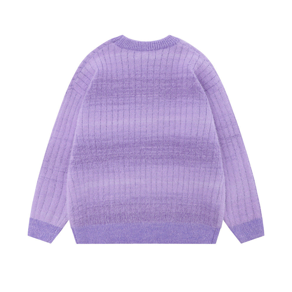 Rendering Gradient Sweater Løs Casual Herre