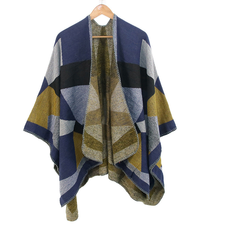 Women's Cape Thickened Cashmere Like Warm Cape
