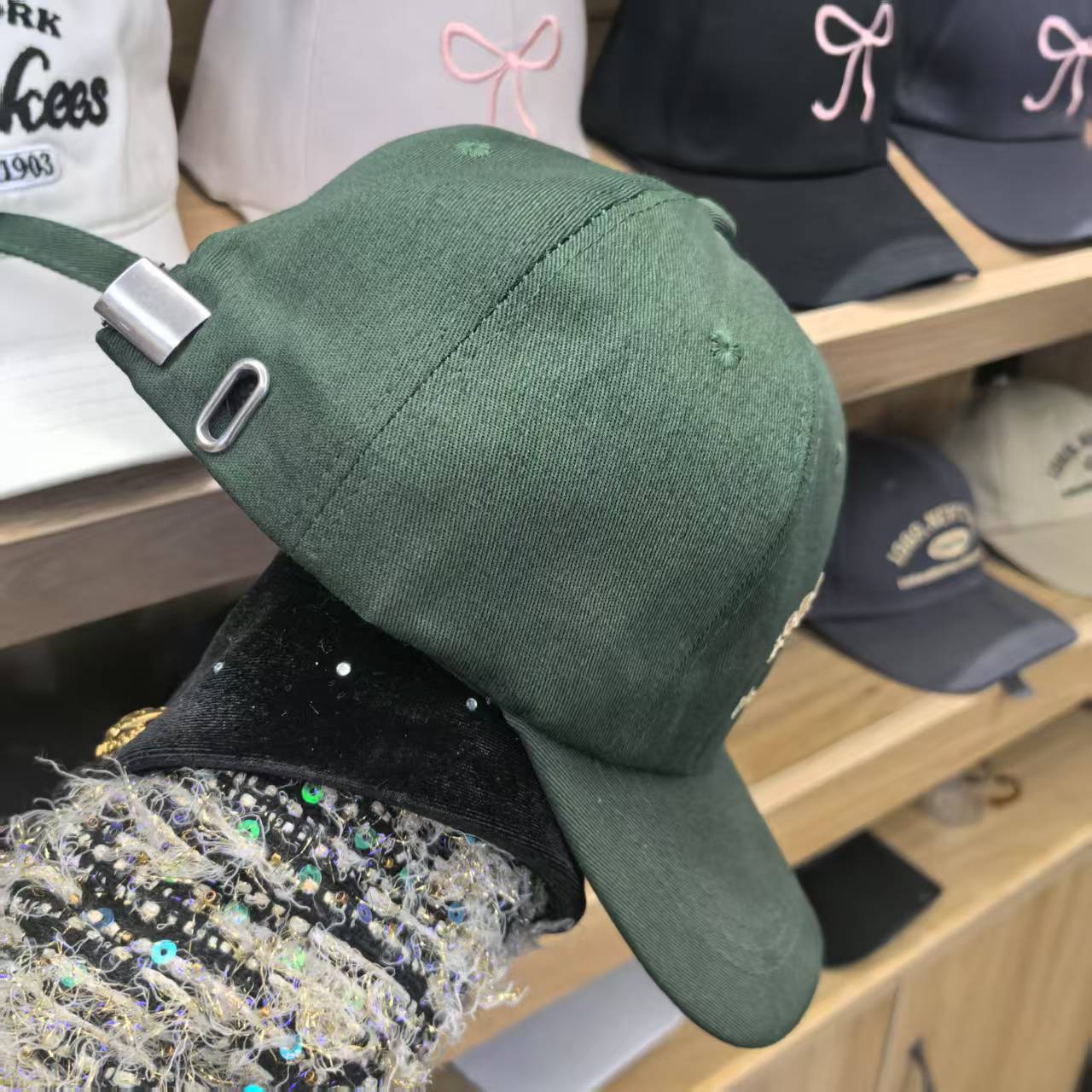 Kvinders Plus-size Dybsiddende Hard Top Enkelt Mønstret Kasket