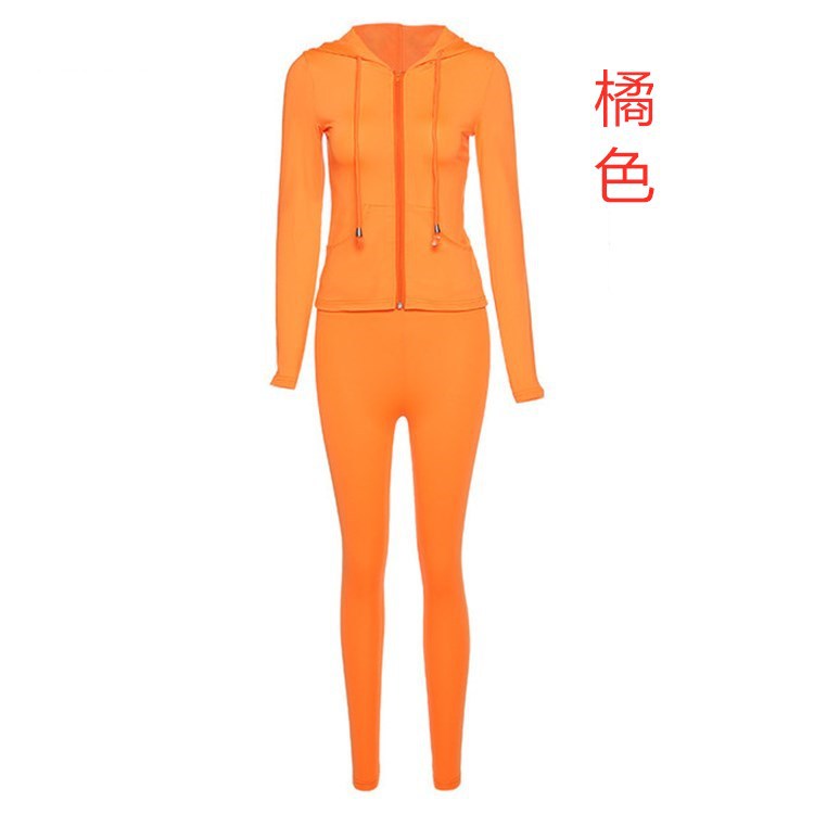 New Women's Clothing Autumn Cardigan Hooded Slim Fit Sports And Leisure Suit
