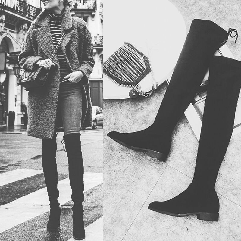 Women's Fashion Elastic Autumn High-heeled Boots