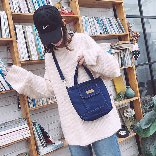 New Ins Fashion Simple Students Literary Shoulder Cloth Bag