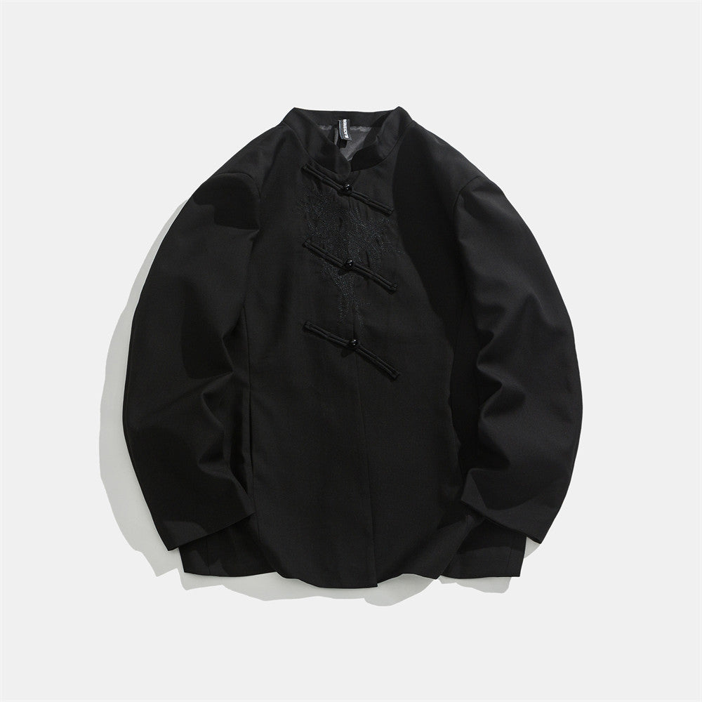 Chinese Style Stand Collar Loose Suit Jacket
