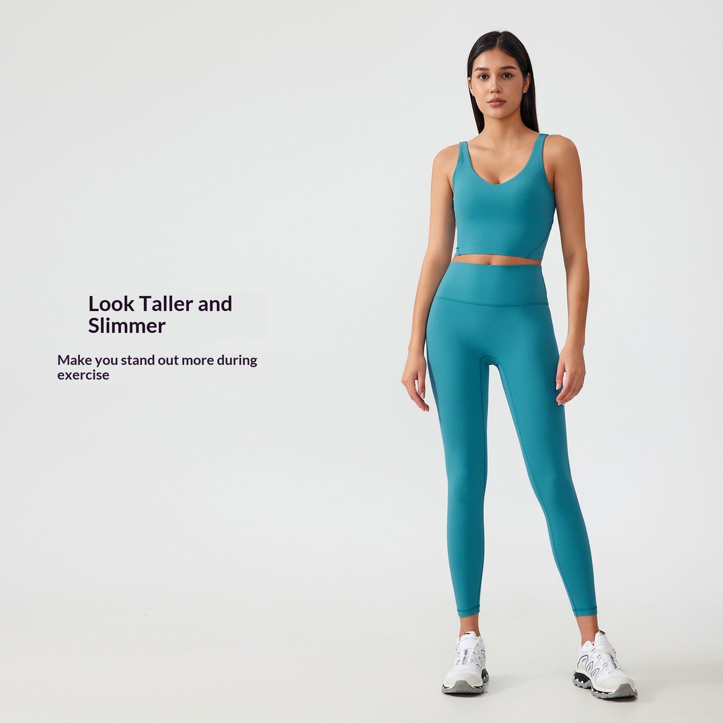 One Size Fits All Nude-Feel High-Waist Yoga Pants Tummy-Control Hip-Lifting For Fitness