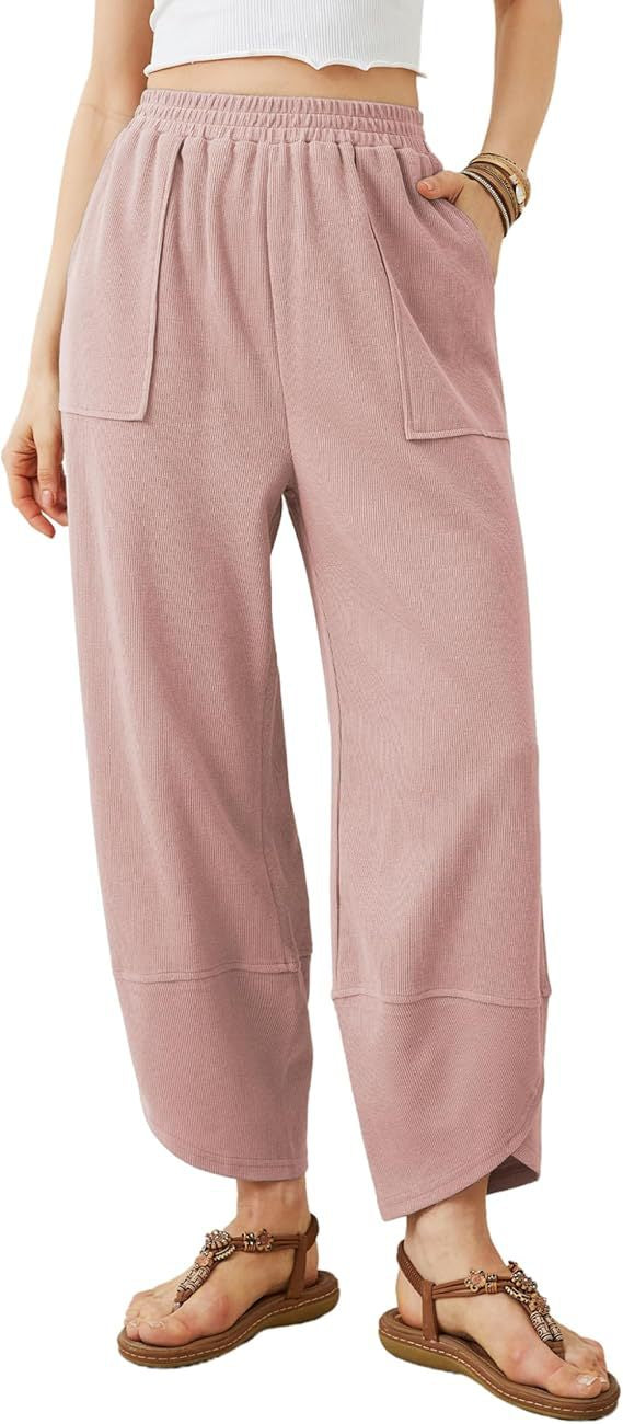 Women's Wide Leg Pants With Pockets For Casual Wear