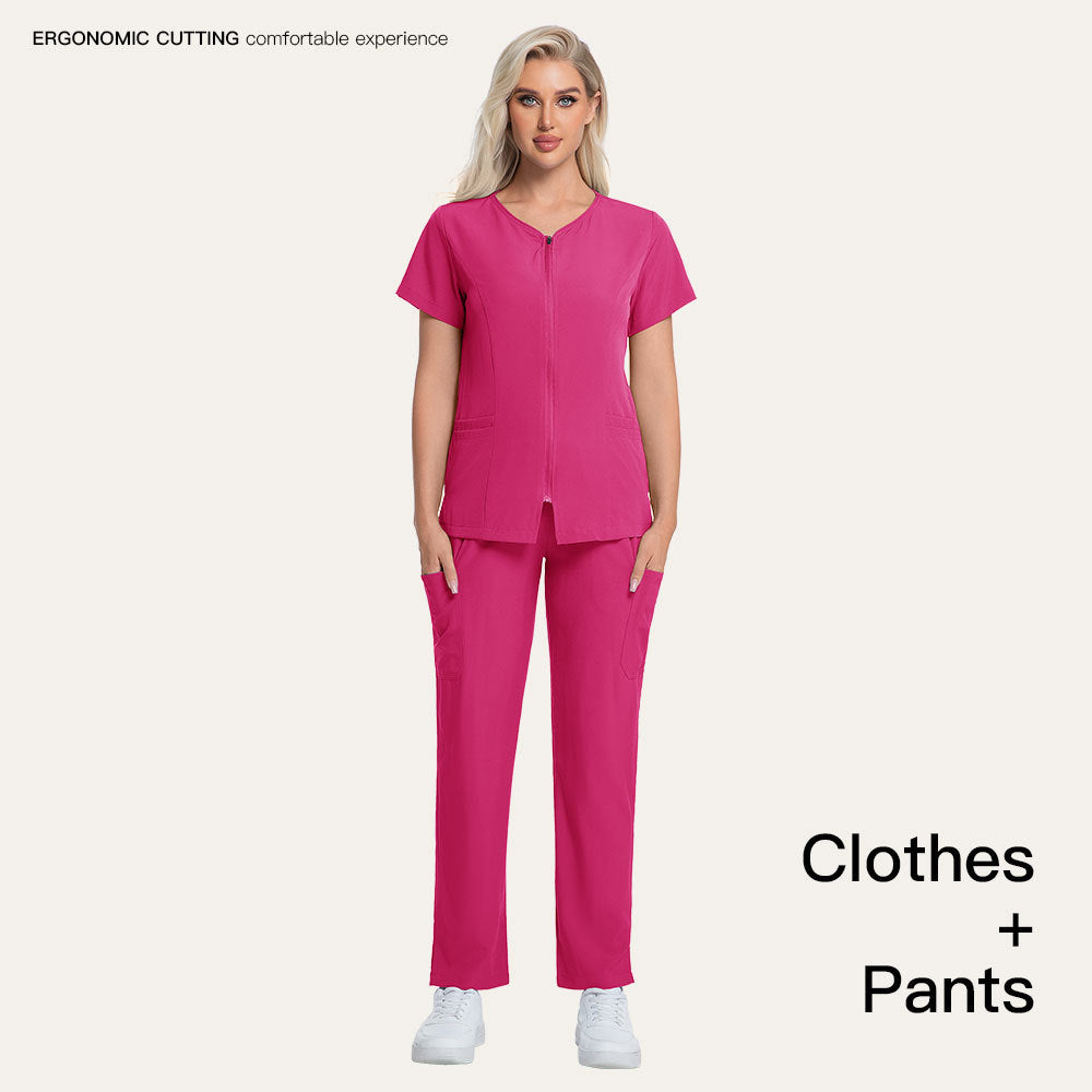 Separate Scrub Suit With Short Sleeves