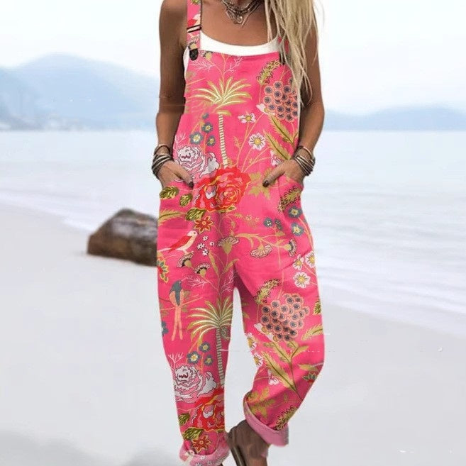Fashion Women's Summer 3D Printing Casual Suspenders