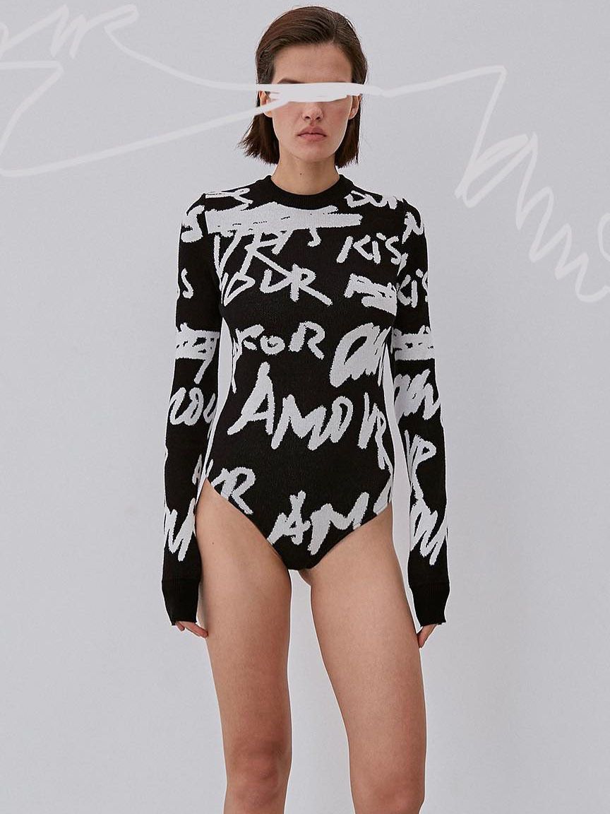 Dame Fritidstøj Casual Bogstavtryk Uldent Jumpsuit