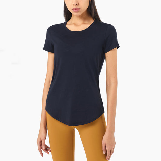 Women's High Elastic Casual Sports Top Short Sleeve T-shirt