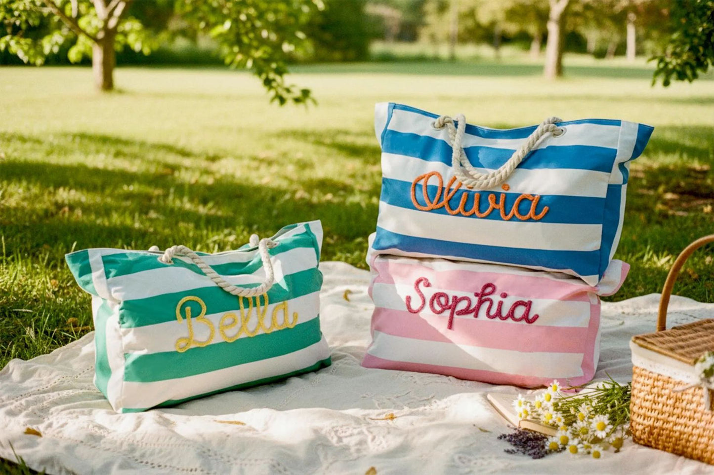 Zippered Beach Tote Bag With Large Capacity For Sand Protection