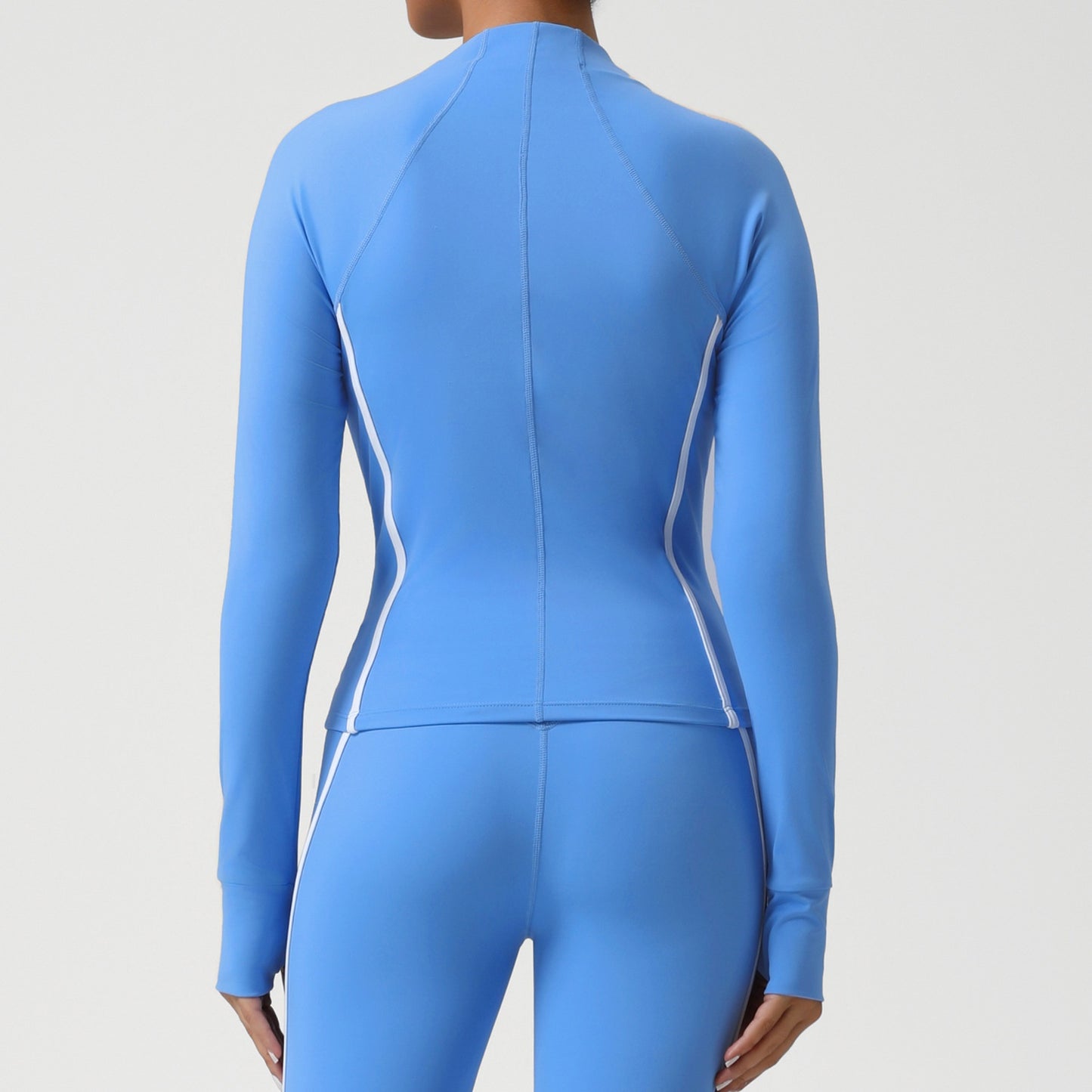 Cross-border Sports Yoga Outerwear Small Stand-up Collar Zip-up Cardigan Jacket With A Bare-feel High-stretch Designperfect