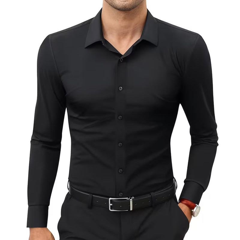 Stretch White Button-Down Mens Plus-Size Shirt Business Best-Selling Amazon Shirt