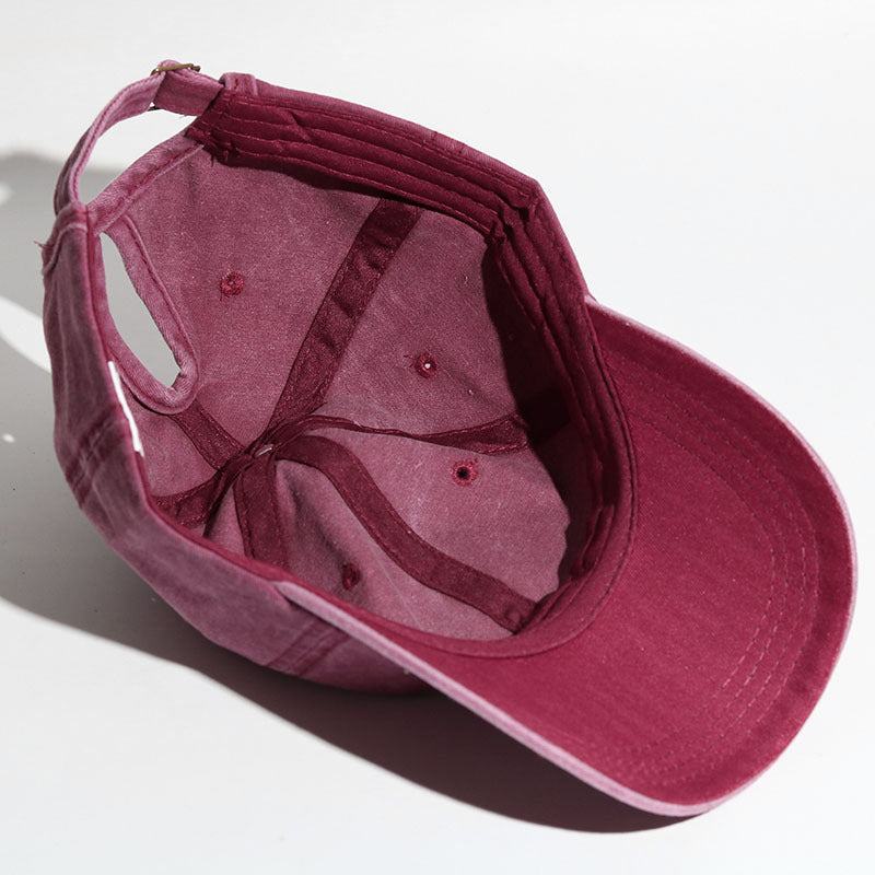 Washed Cotton Curved Brim Outdoor Sports Ladies Summer Sun Hat