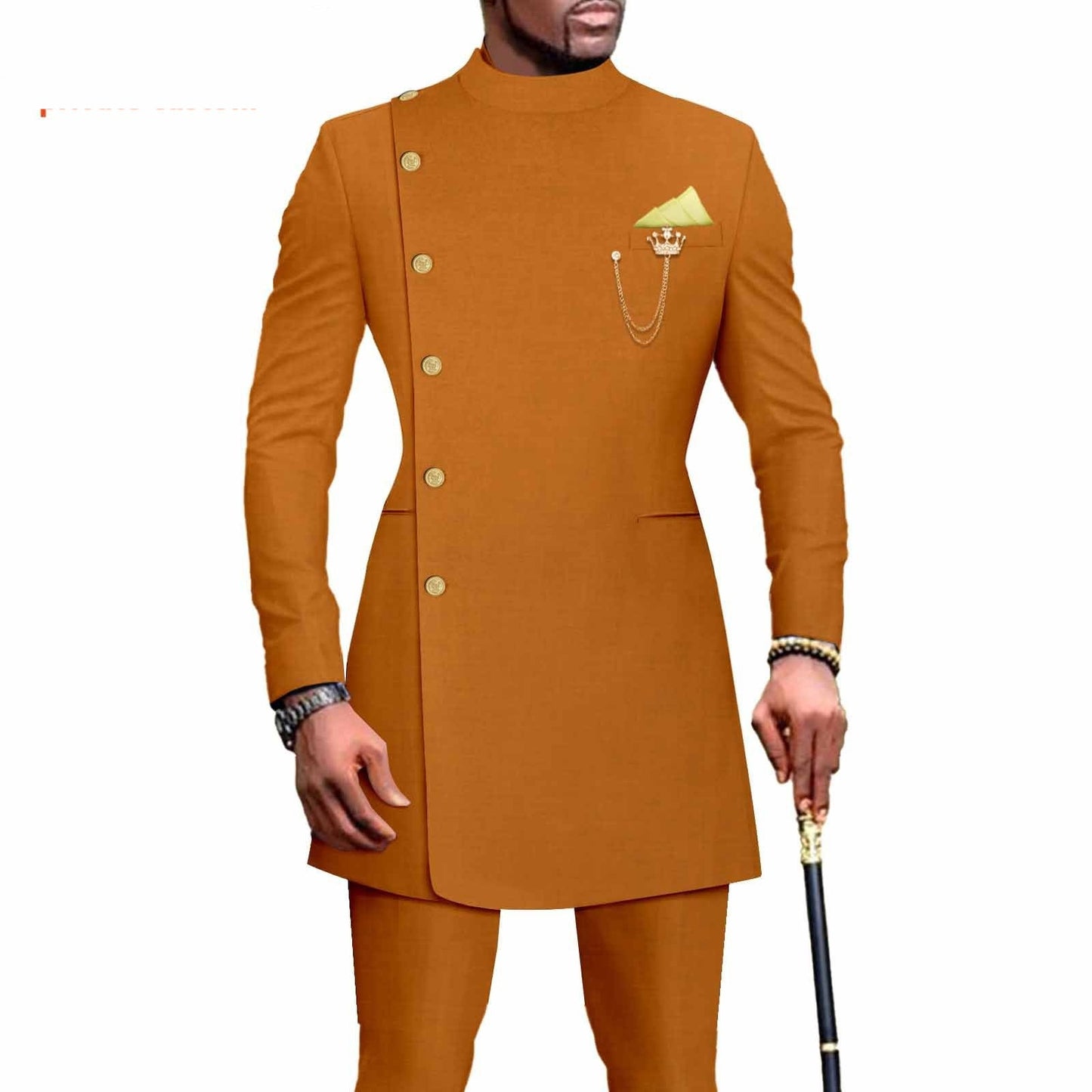 African Men's Leisure Chain Two-piece Set