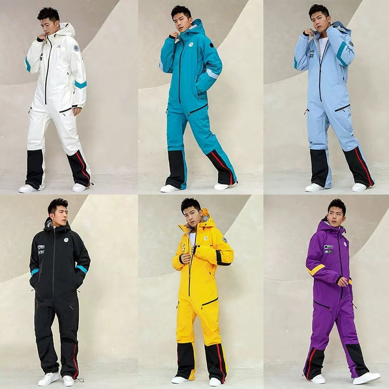 Single-board One-piece Ski Suit For Winterwindproof And Waterproof