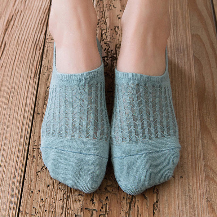 Women's Solid Color Mesh Invisible Socks