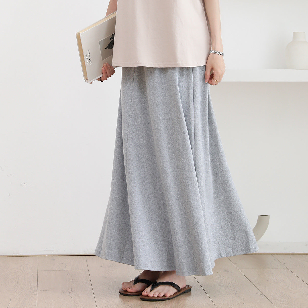 Spring And Summer Women's Large Swing Flare Skirt Long