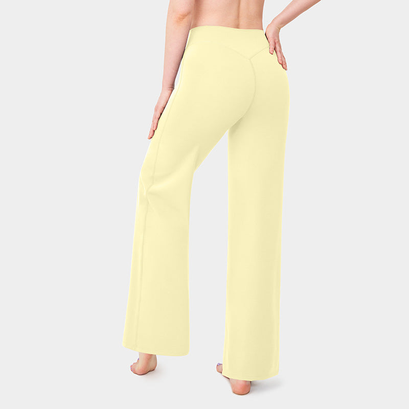Fashionable Loose Straight-leg Yoga Pants For Women