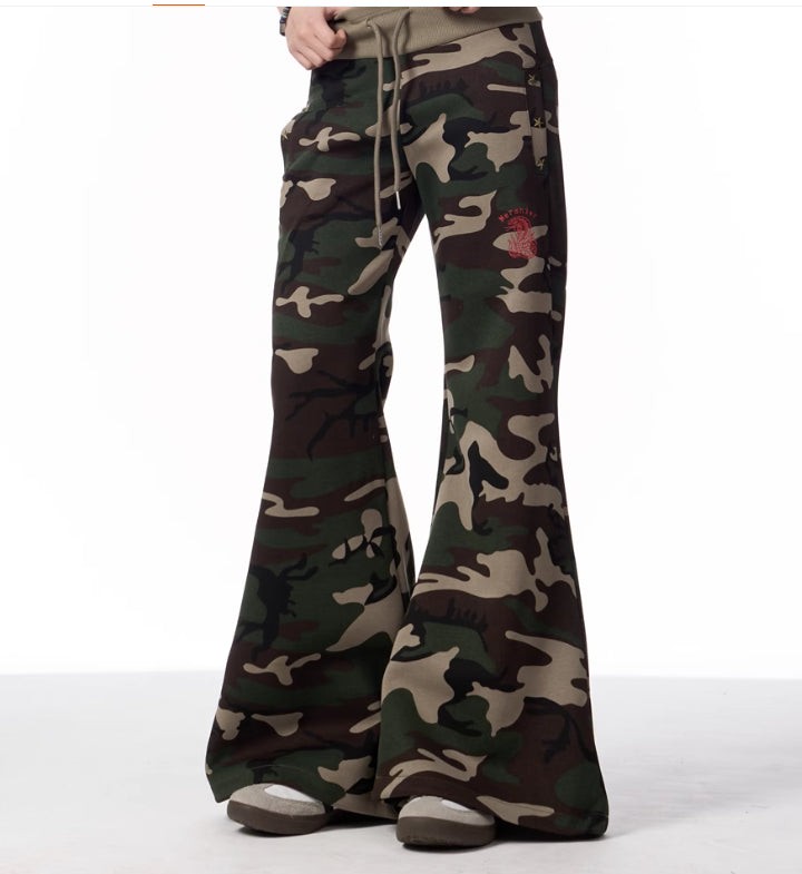 Women's Low Waist Overalls Flanging Jeans
