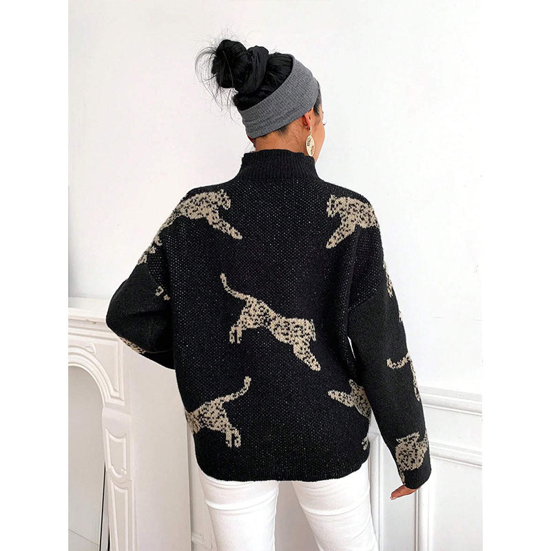 Women's Plush Half-turtleneck Sweater