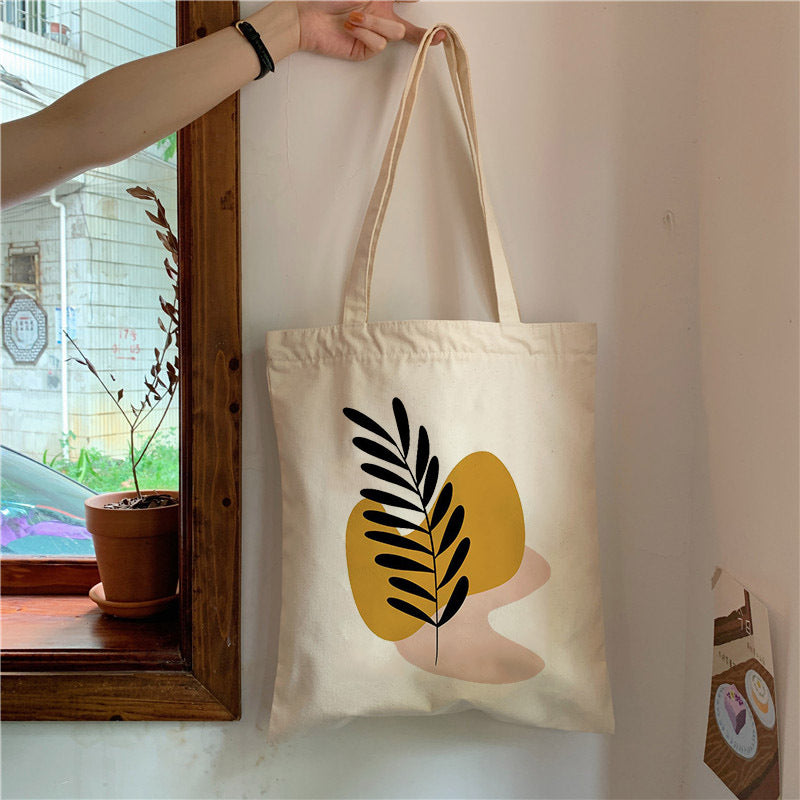 Plant Print Canvas Bag Personality Creative One-shoulder Student