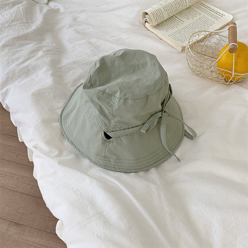 Japanese Drawstring Bucket Hat Women's Summer Thin Breathable