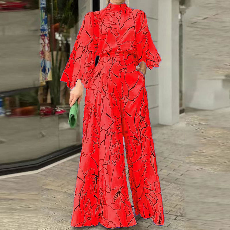 Elegant stribet jumpsuit til kvinder med nyt print