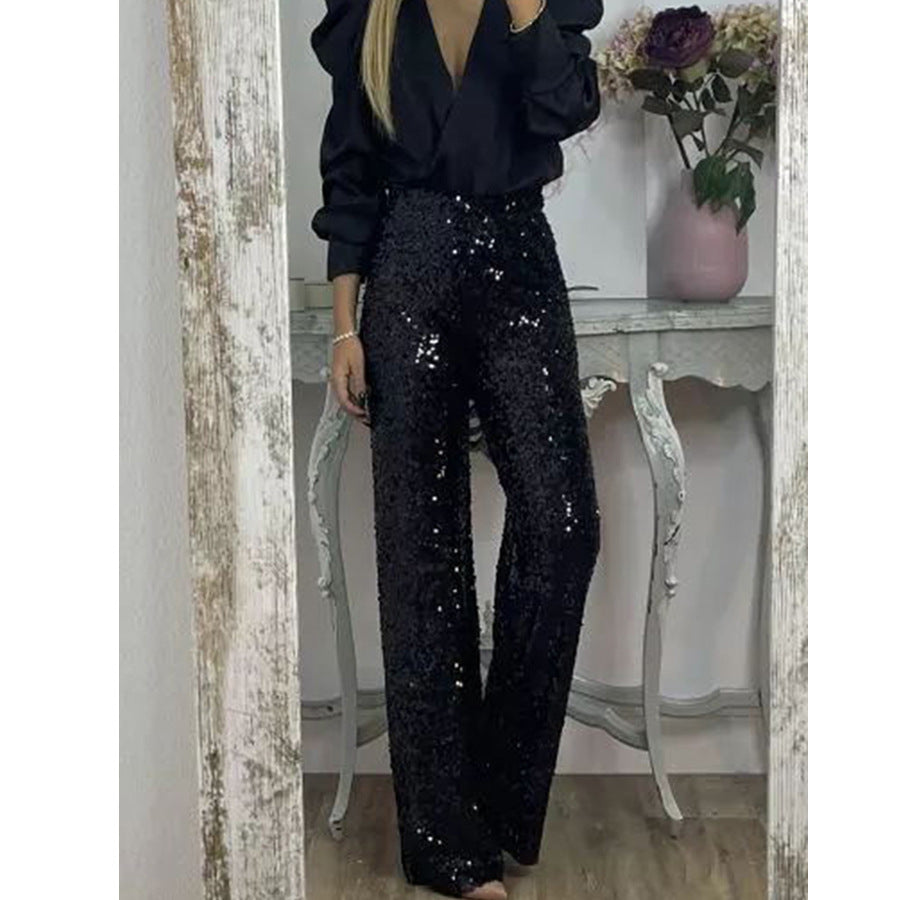 Casual Slim Stretch Multi-color Bell-bottom Pants