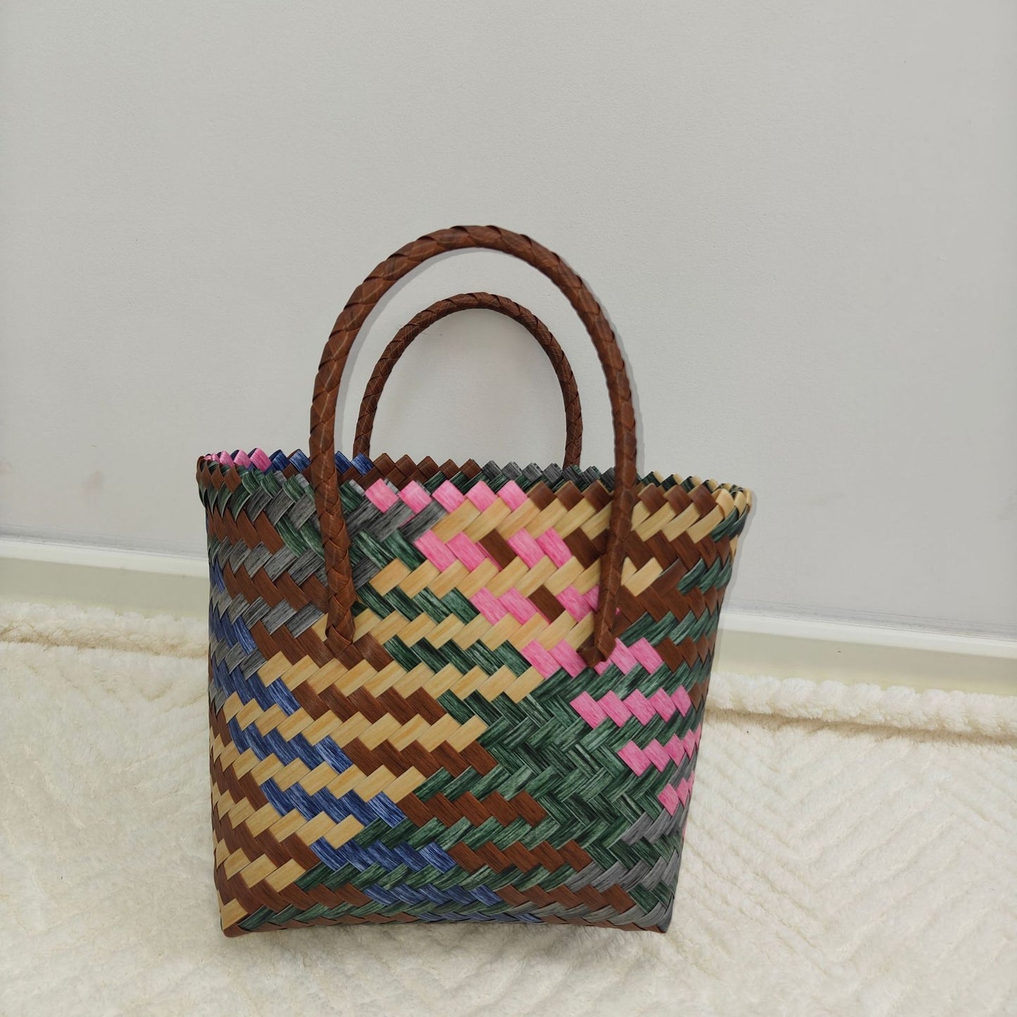 Women's Fashion Retro Large Capacity Woven Bag