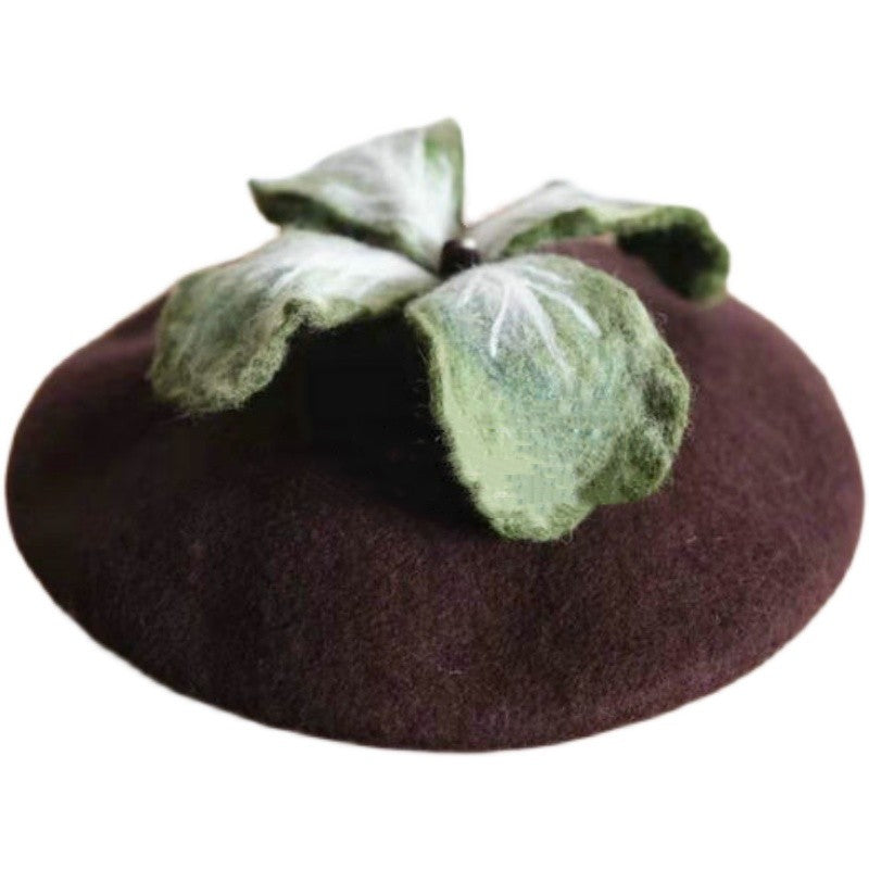 Handmade Wool Painter Hat Japanese