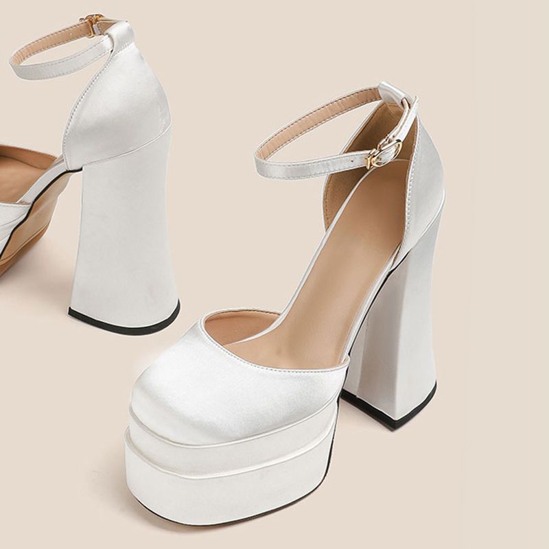 Small Chunky Heel Waterproof Platform High Heels