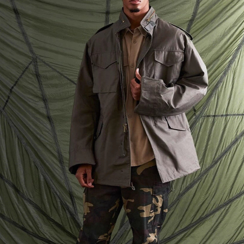 Mid-length Wear-resistant Warm Shell Jacket