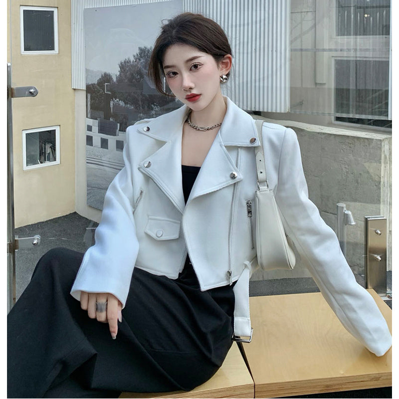 Casual Motorcycle Clothing Loose Retro Small Long-sleeved Top