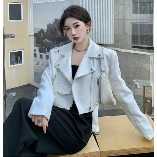 Casual Motorcycle Clothing Loose Retro Small Long-sleeved Top