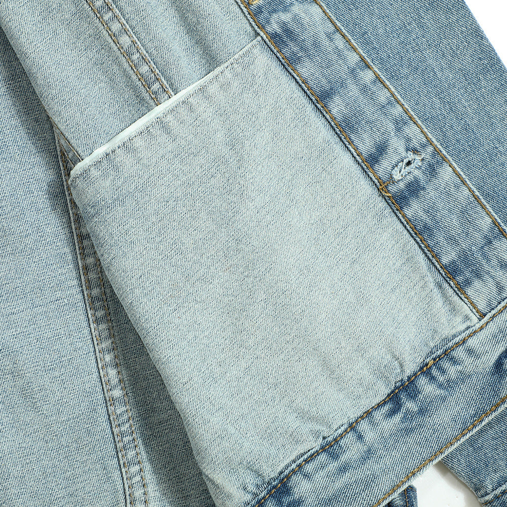 Hip Hop High Street English Letters Patterned Denim Jacket