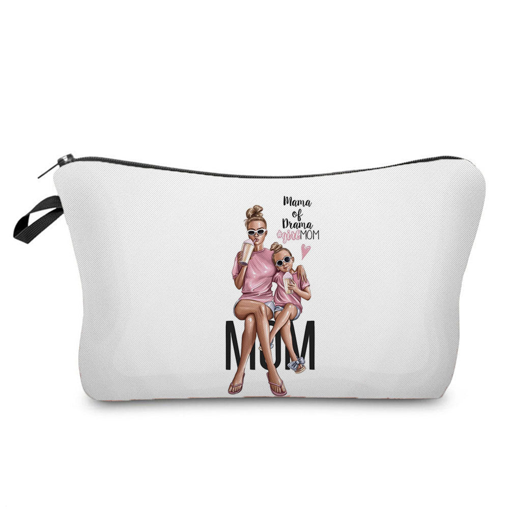 Mother And Daughter Printed Cosmetic Bag Storage And Portable