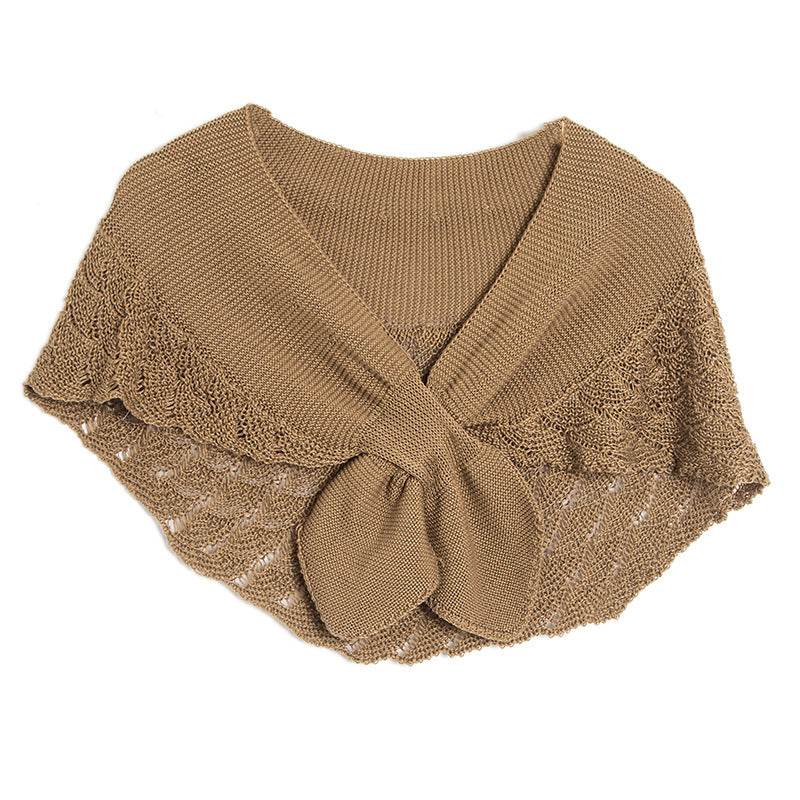 Women's Thin Fashion Wool Knitted Hollow Shawl