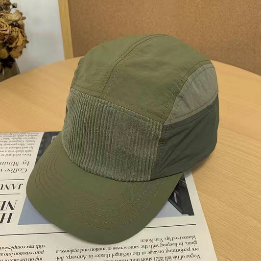 American-style Color-blocked, Quick-drying Five-panel Cap