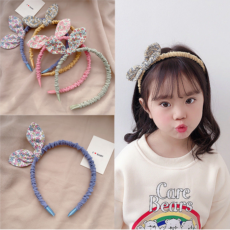 New Pastoral Small Floral Color Matching Ear-free Children's Headband