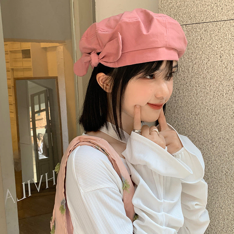 Dopamine Bow All-match And Sweet Beret