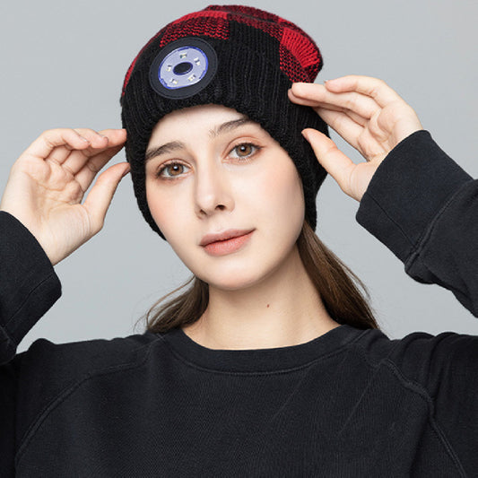 Bluetooth 5.0 Binaural Stereo LED Knitted Hat