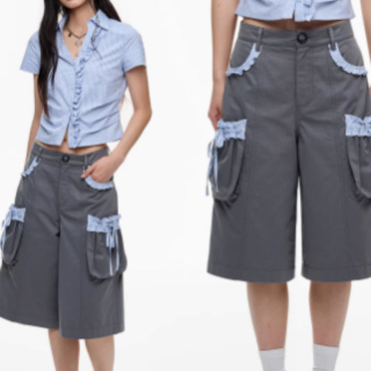 Detachable Multi Wear Micro Flared Pantsshorts Fashion Pants
