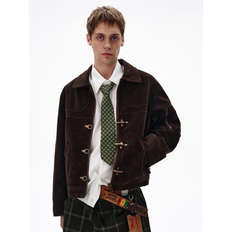 Vintage Distressed Suede Lycra Jacket