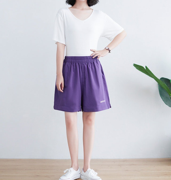 Women's Plus Size Korean Style Wide Leg Shorts