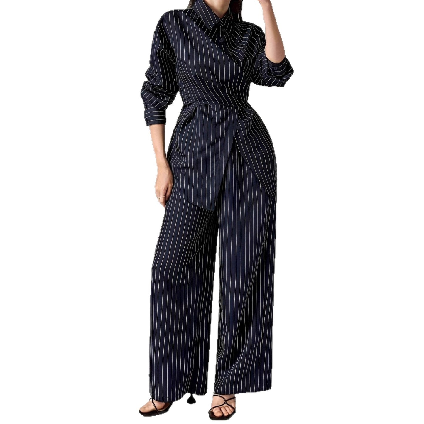 Women's Waist-cinching Retro Two-piece Set