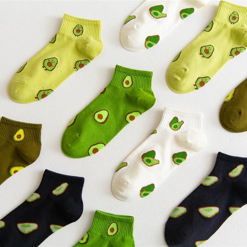 Avocado Japanese Fruit Breathable Cotton Socks