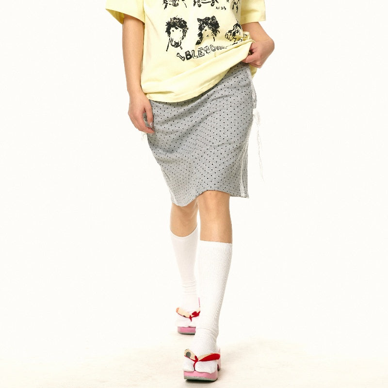Retro Dots Slimming A- Line Skirt Women's Summer Hot Girl All-match Casual